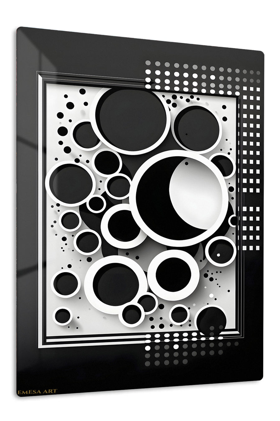Layered Spectrum Geometry premium metal wall art – front view