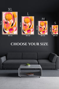 EMESA metal wall art size comparison guide for Solar Orbit Fusion
