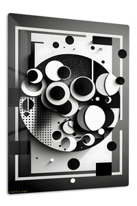 Amber Axis premium metal wall art – front view