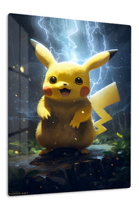 Electric Yellow Creature premium metal wall art – front view