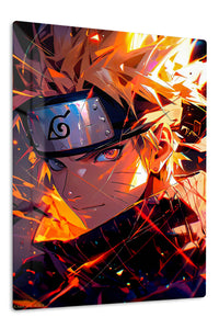 Blazing Ninja Close-Up premium metal wall art – front view