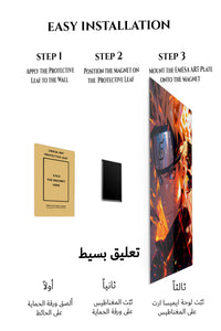 Magnetic mounting installation guide for Blazing Ninja Close-Up metal wall art