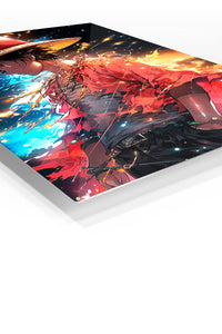 Cosmic Straw Hat Adventurer premium metal wall art – angled view
