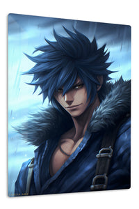Frostbound Dark Warrior premium metal wall art – front view