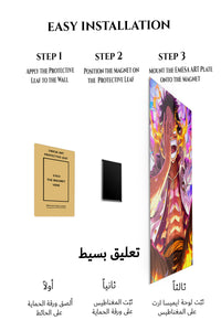 Magnetic mounting installation guide for Flame Laughing Hero metal wall art