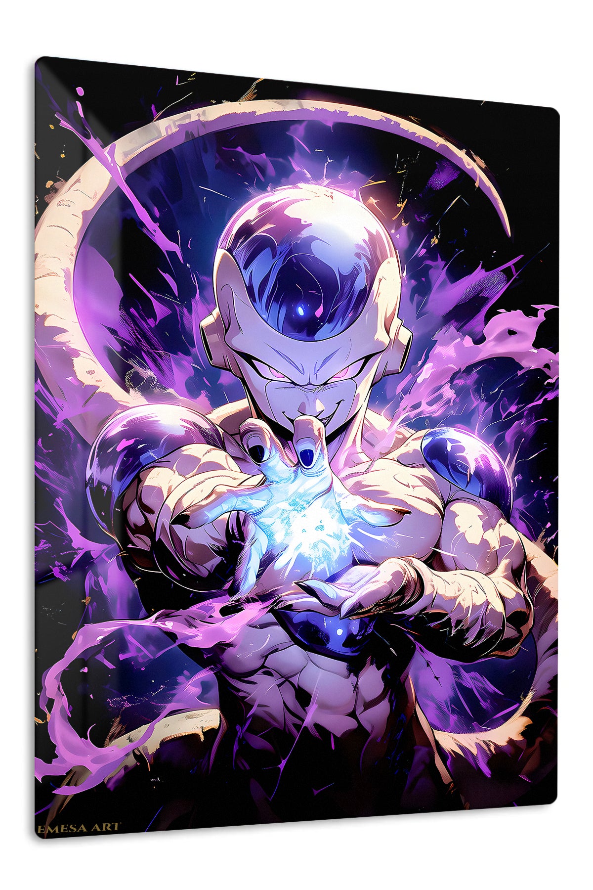 Cosmic Energy Fighter premium metal wall art Ã¢â‚¬â€œ front view