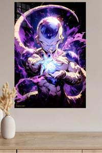 Cosmic Energy Fighter metal wall art displayed in a modern interior