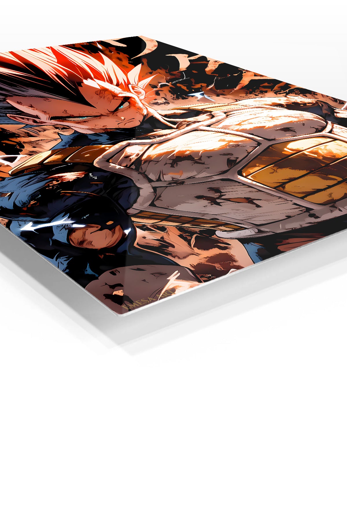 Thunderclad Rival Warrior premium metal wall art Ã¢â‚¬â€œ angled view