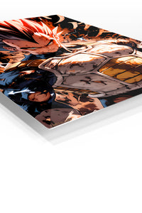 Thunderclad Rival Warrior premium metal wall art Ã¢â‚¬â€œ angled view