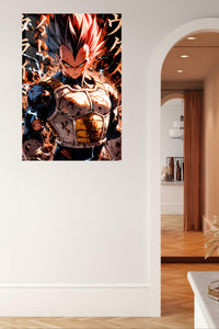 Thunderclad Rival Warrior metal wall art displayed in a contemporary living space