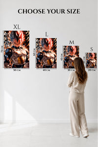 EMESA metal wall art size comparison guide for Thunderclad Rival Warrior