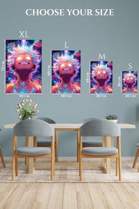 EMESA metal wall art size comparison guide for Cosmic Awakening Portrait