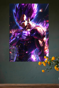 Violet Energy Warrior metal wall art displayed in a modern interior