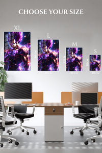 EMESA metal wall art size comparison guide for Violet Energy Warrior
