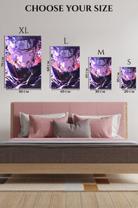 EMESA metal wall art size comparison guide for Shattered Violet Ninja