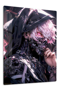 Neon Witch Hunter premium metal wall art Ã¢â‚¬â€œ front view