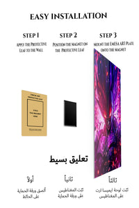 Magnetic mounting installation guide for Neon Shadow Warrior metal wall art