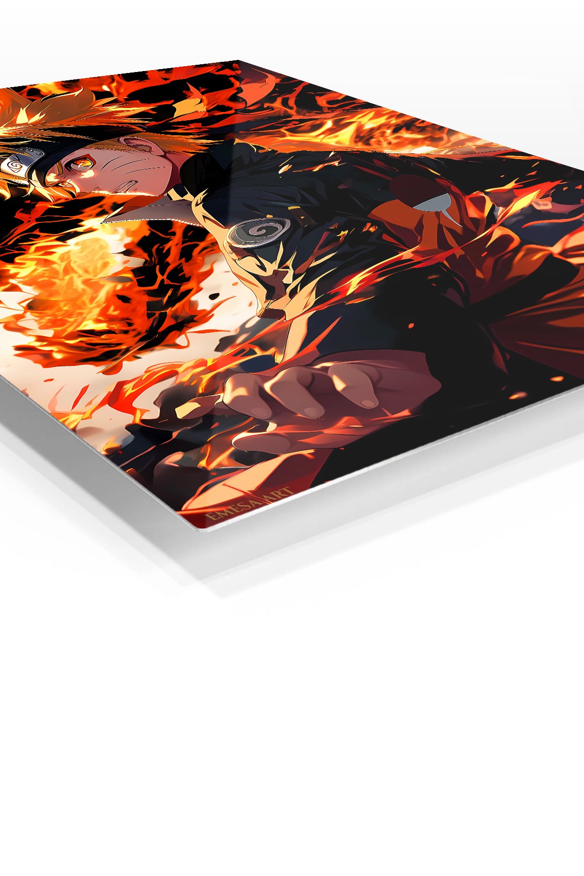 Blazing Spiral Headband Warrior premium metal wall art Ã¢â‚¬â€œ angled view