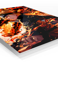 Blazing Spiral Headband Warrior premium metal wall art Ã¢â‚¬â€œ angled view