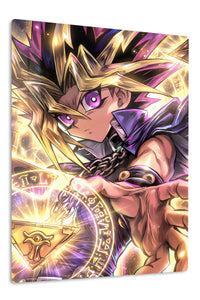 Radiant Spellcaster Portrait premium metal wall art Ã¢â‚¬â€œ front view