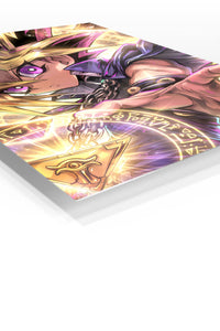 Radiant Spellcaster Portrait premium metal wall art Ã¢â‚¬â€œ angled view