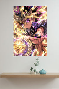 Radiant Spellcaster Portrait metal wall art displayed in a modern interior