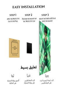 Magnetic mounting installation guide for Emerald Lightning Warrior metal wall art