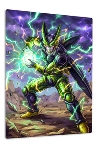 Emerald Storm Warrior premium metal wall art Ã¢â‚¬â€œ front view