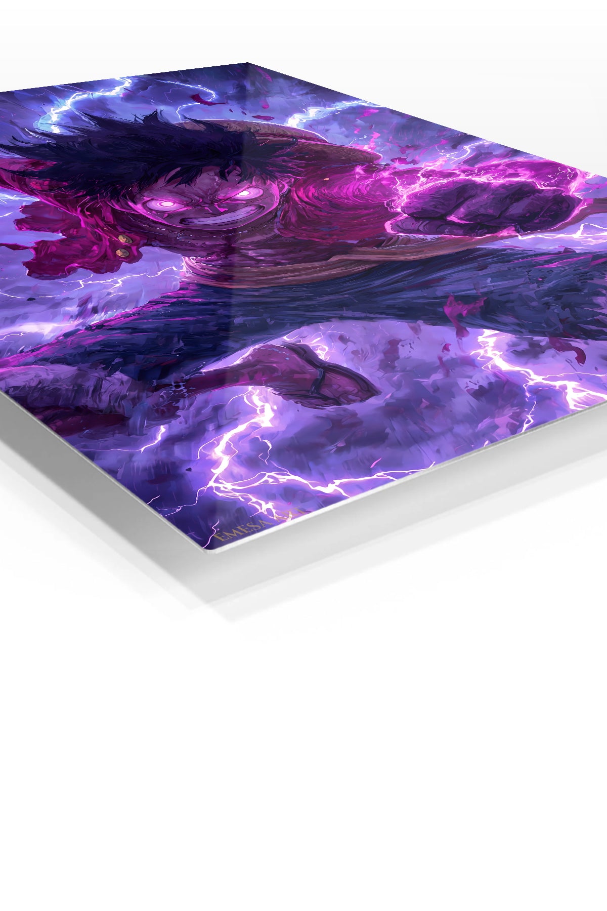 Thunderfist Shadow Warrior premium metal wall art Ã¢â‚¬â€œ angled view