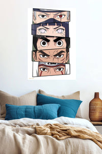 Five Warrior Gazes metal wall art displayed in a contemporary living space