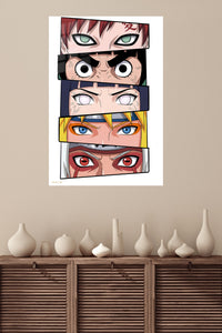 Five Expressive Warrior Faces metal wall art displayed in a modern interior