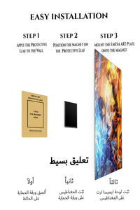 Magnetic mounting installation guide for Thunder and Flame Duel metal wall art