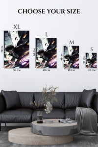 EMESA metal wall art size comparison guide for Midnight Street Rush