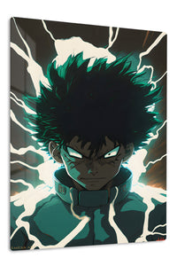 Emerald Surge Hero premium metal wall art Ã¢â‚¬â€œ front view