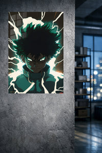 Emerald Surge Hero metal wall art displayed in a modern interior