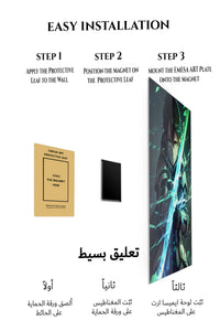 Magnetic mounting installation guide for Emerald Blade Warrior metal wall art
