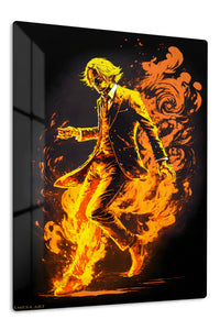 Violet Spirit Awakening premium metal wall art Ã¢â‚¬â€œ front view