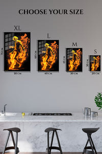EMESA metal wall art size comparison guide for Violet Spirit Awakening