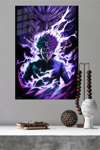 Solar Eclipse Ninja metal wall art displayed in a modern interior