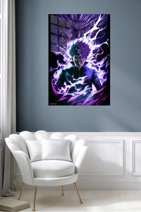 Solar Eclipse Ninja metal wall art displayed in a contemporary living space