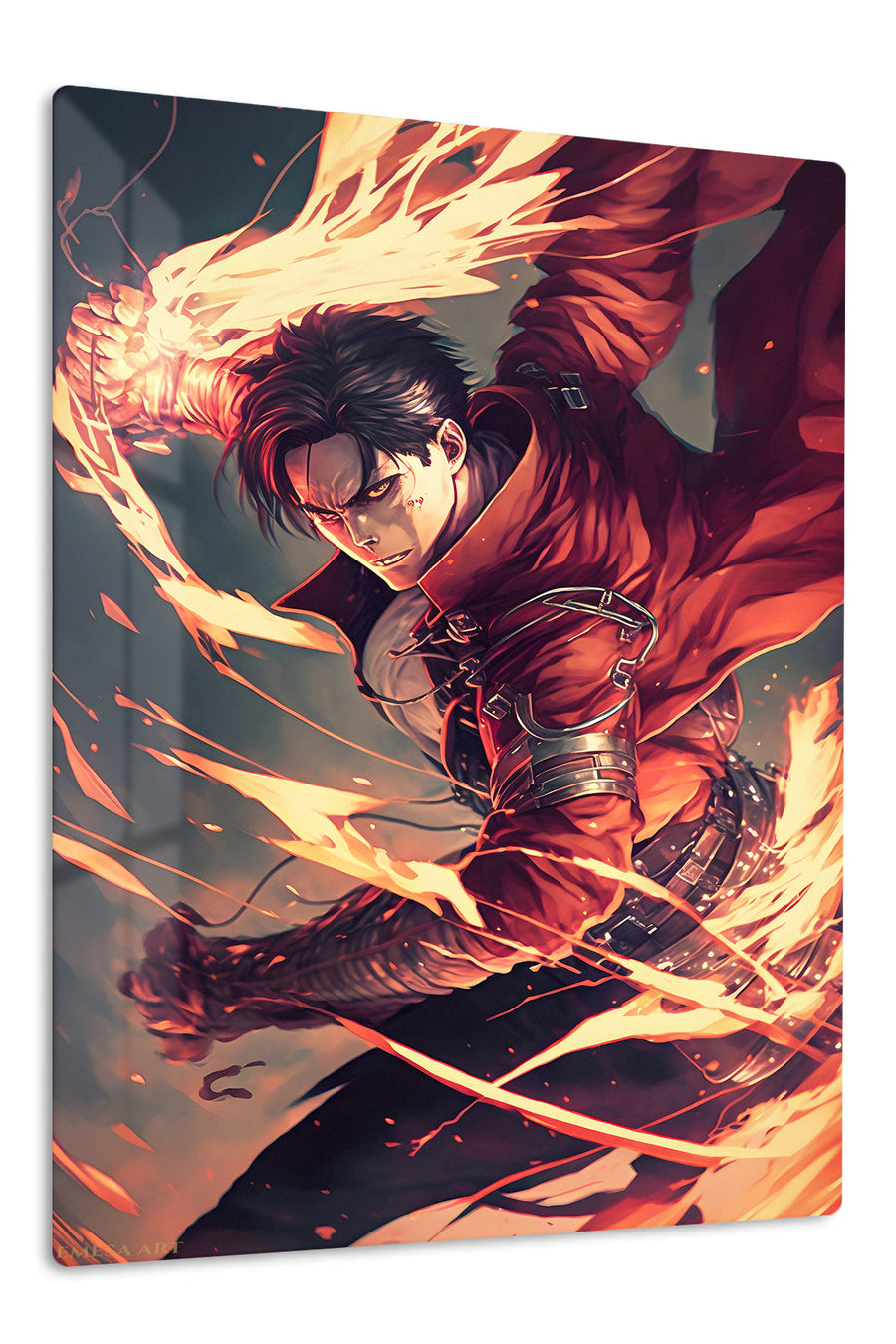 Petal Storm Heroine premium metal wall art Ã¢â‚¬â€œ front view