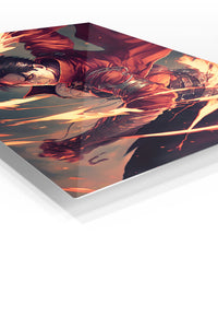 Petal Storm Heroine premium metal wall art Ã¢â‚¬â€œ angled view