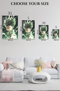 EMESA metal wall art size comparison guide for Windblown Shrine Maiden Portrait
