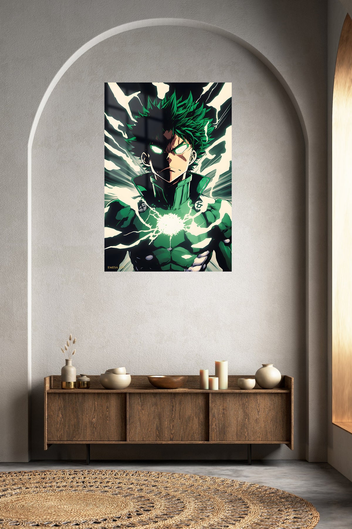 Emberwing Dragon metal wall art displayed in a contemporary living space