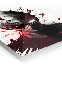 Neon Storm Warrior premium metal wall art Ã¢â‚¬â€œ angled view
