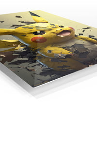 Infernal Gaze premium metal wall art Ã¢â‚¬â€œ angled view