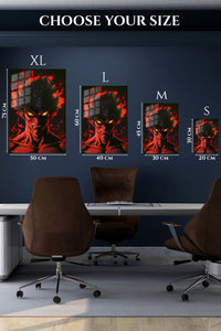 EMESA metal wall art size comparison guide for Hooded Wanderer at the Storm Gate