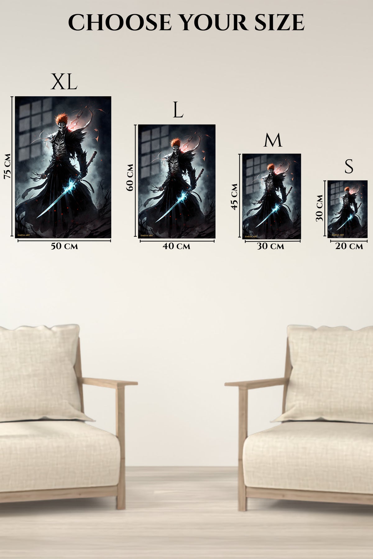EMESA metal wall art size comparison guide for Sunny Meadow Mouse Creatures