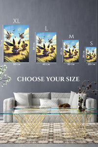 EMESA metal wall art size comparison guide for Monochrome Ink Swordsman