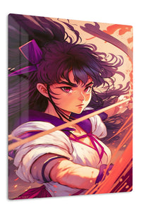 Sunset Archer premium metal wall art Ã¢â‚¬â€œ front view